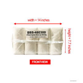 Bonita Suprema 300 Bathroom Tissue Roll 100% Virgin Pulp 2-ply x 150 300 sheets x48