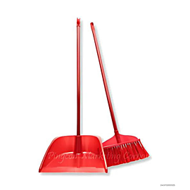 Plastic Broom with Plastic Dustpan Set x1