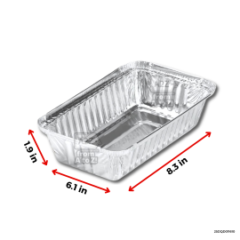 Aluminum - RECTANGLE (8.3x6.1x1.9") no lid - 5 PCS