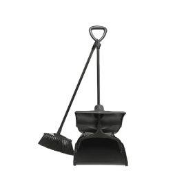 Heavy Duty Plastic Broom with Plastic Dustpan Set x1
