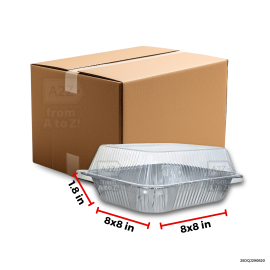 Aluminum - SQUARE w COVER (8x8 x1.8") - 200 PCS