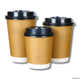 SET- Coffee Cup Double Wall (Short) - 8oz - 25 PCS