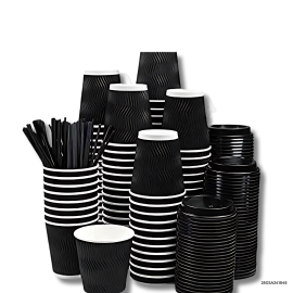 RETAIL - Coffee Cup Wave/Rippled Wall (Tall) - 12oz - 10 PCS