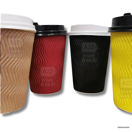 RETAIL - Coffee Cup Rippled Wall (Tall) - 12oz  CASE
