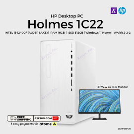 HP Pavilion Desktop PC | HolmesI 1C22 | INTEL i5-12400F (ALDER LAKE) 2.50GHz 6 CORES | RAM 16GB (1x16GB) DDR4 3200 NECC | SSD 512GB 2280 PCIe NVMe Val M.2 & HDD 1TB 