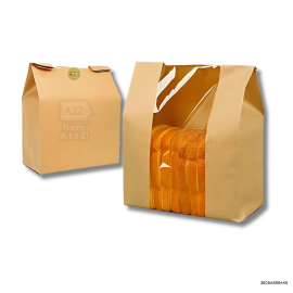 KRAFT Paper Bag w Window - Medium 31x12x9cm - 500 PCS