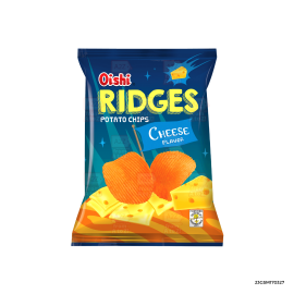 Oishi Ridges Potato Chips Cheese | 60g x 1
