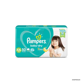 Pampers Baby Dry Taped Super Jumbo Diaper | XXL x 50