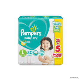 Pampers Baby Dry Taped Value Diaper | Large x 30