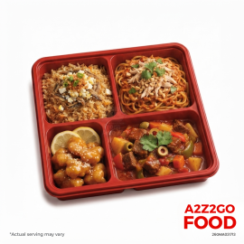Tinapa Salted Egg Rice, Asian Style Peanut Pasta, Glazed Lemon Chicken, Beef Caldereta