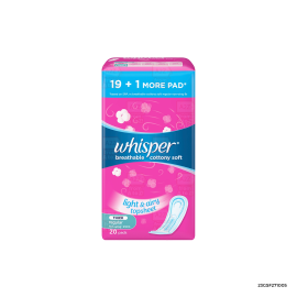 Whisper Breathable Cottony Soft Regular Sanitary Napkin | x 20