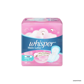Whisper Skin Love Ultra Slim Sanitary Napkin With Wings | x 16