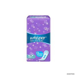 Whisper Super Clean & Dry Regular Sanitary Napkin | x 20